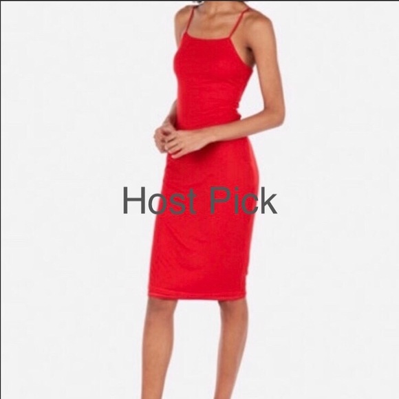 Express Dresses & Skirts - ⭐️HOST PICK ⭐️ Express red ribbed sheath dress
